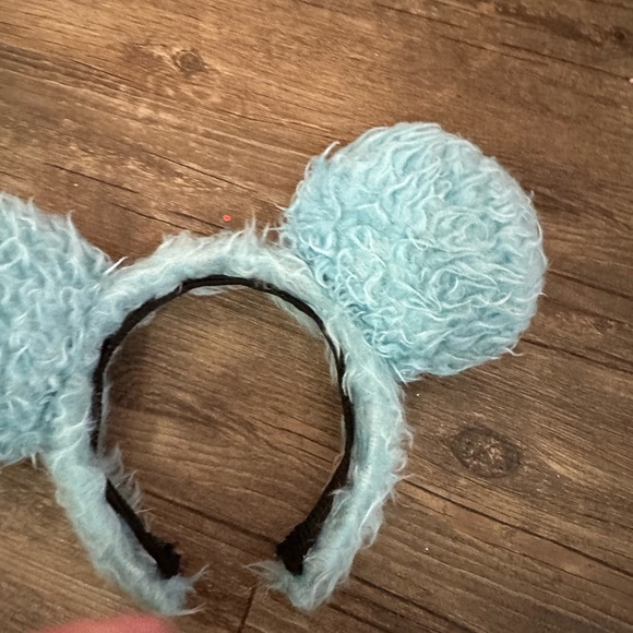 Handmade Blue Fuzzy Mouse Ears - Picture 4 of 5